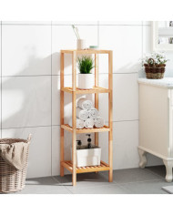 Étagère de salle de bain 36x36x112 cm Bois massif de noyer | Mobilier & Déco