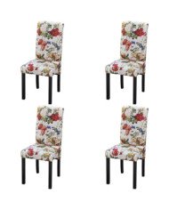Chaises à manger lot de 4 multicolore tissu | Mobilier & Déco