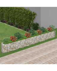 Lit surélevé à gabion Fer galvanisé 470x50x50 cm | Mobilier & Déco