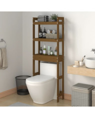 Étagère de toilette Marron miel 63x26x171 cm Bois de pin massif | Mobilier & Déco