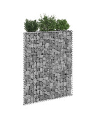 Lit surélevé à gabion en trapèze Acier galvanisé 80x20x100 cm | Mobilier & Déco