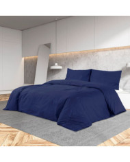 Ensemble de housse de couette Bleu marine 260x240 cm Microfibre | Mobilier & Déco
