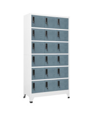 Armoire à casiers Gris clair et gris foncé 90x40x180 cm Acier | Mobilier & Déco