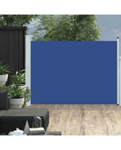 Auvent latéral rétractable de patio 100x500 cm Bleu | Mobilier & Déco
