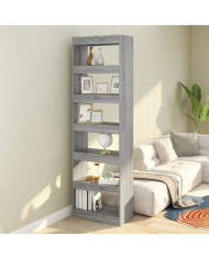 Bibliothèque/Séparateur de pièce Sonoma gris 60x30x198 cm | Mobilier & Déco
