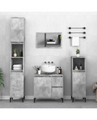 Armoire de salle de bain gris béton 65x33x60 cm | Mobilier & Déco