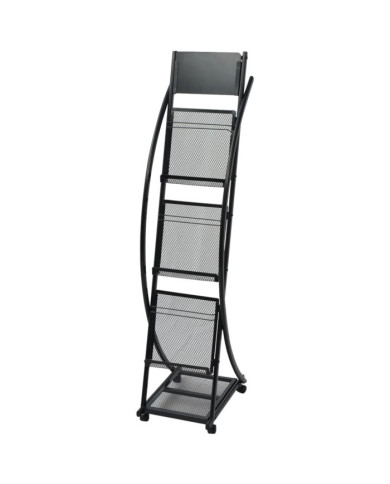 Porte-revue 40 x 32 x 131 cm Noir A4 | Mobilier & Déco