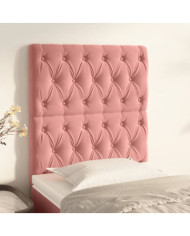 Têtes de lit 2 pcs Rose 80x7x78/88 cm Velours | Mobilier & Déco