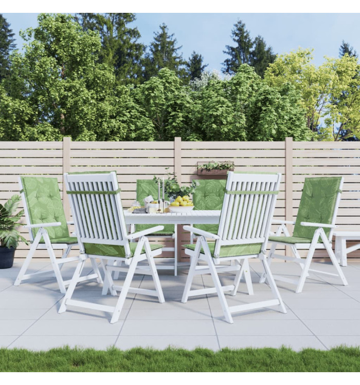 Coussins de chaise à dossier haut lot de 6 modèle de feuille | Mobilier & Déco