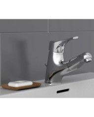 SCHÜTTE Mitigeur de lavabo avec spray rétractable ATTICA chrome | Mobilier & Déco