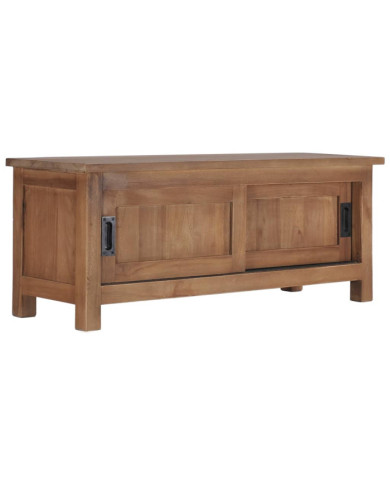 Meuble TV 90x30x35 cm Bois de teck massif | Mobilier & Déco