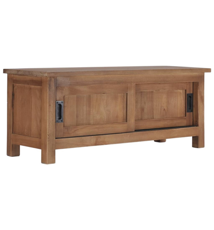 Meuble TV 90x30x35 cm Bois de teck massif | Mobilier & Déco