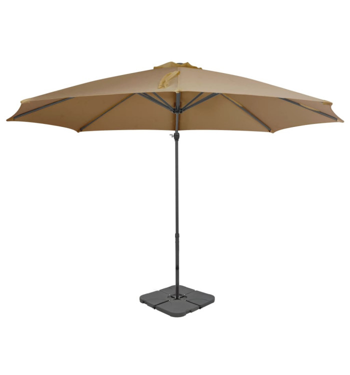 Parasol de jardin avec base portable taupe | Mobilier & Déco