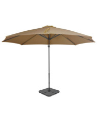Parasol de jardin avec base portable taupe | Mobilier & Déco