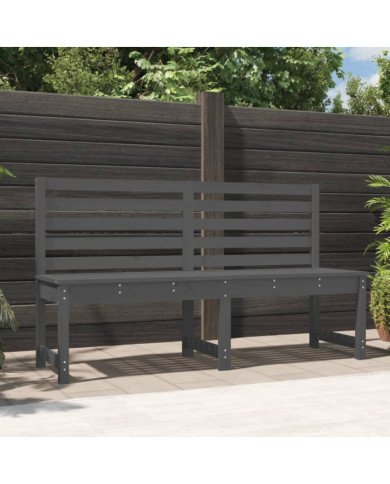 Banc de jardin gris 157,5 cm bois massif de pin | Mobilier & Déco