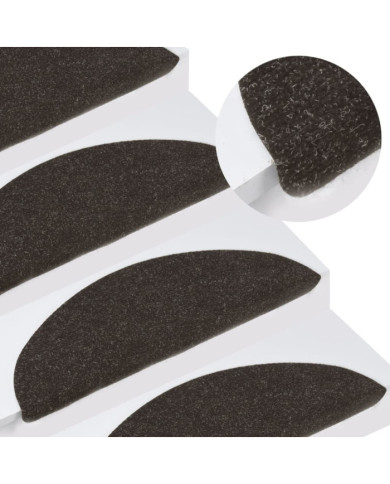 Tapis d'escalier auto-adhésifs 10 pcs noir 65x22,5x3,5 cm | Mobilier & Déco