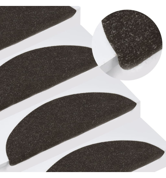 Tapis d'escalier auto-adhésifs 10 pcs noir 65x22,5x3,5 cm | Mobilier & Déco