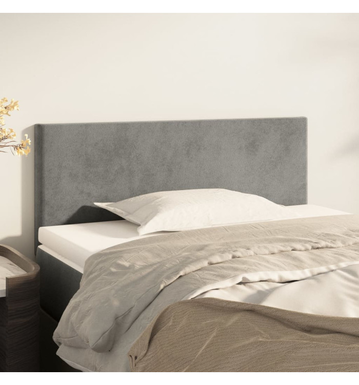 Tête de lit Gris clair 100x5x78/88 cm Velours | Mobilier & Déco