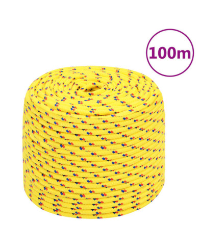 Corde de bateau Jaune 10 mm 100 m Polypropylène | Mobilier & Déco