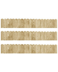 Rouleaux de bordure 3 pcs 120 cm bois de pin imprégné | Mobilier & Déco
