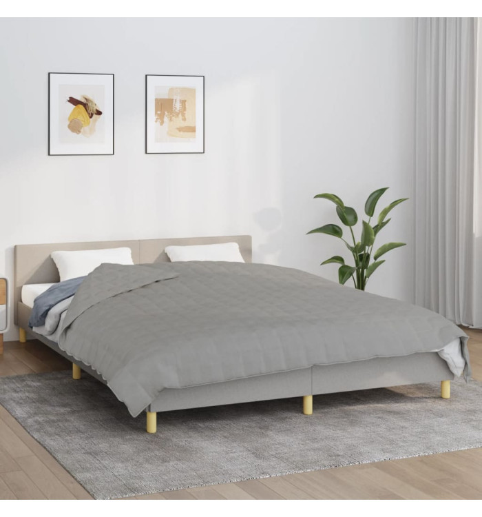 Couverture lestée Gris 200x200 cm 9 kg Tissu | Mobilier & Déco