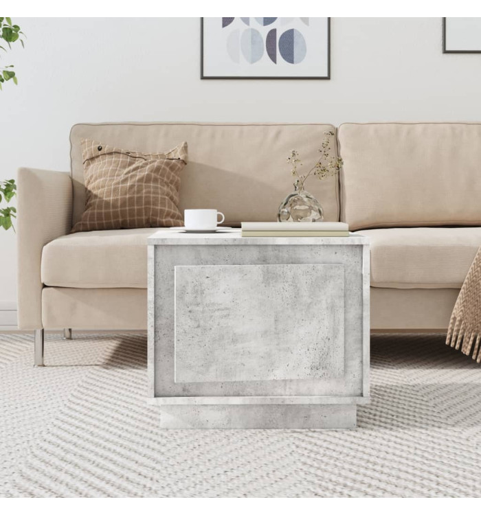 Table basse gris béton 51x50x44 cm bois d'ingénierie | Mobilier & Déco
