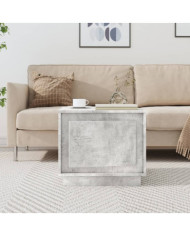 Table basse gris béton 51x50x44 cm bois d'ingénierie | Mobilier & Déco