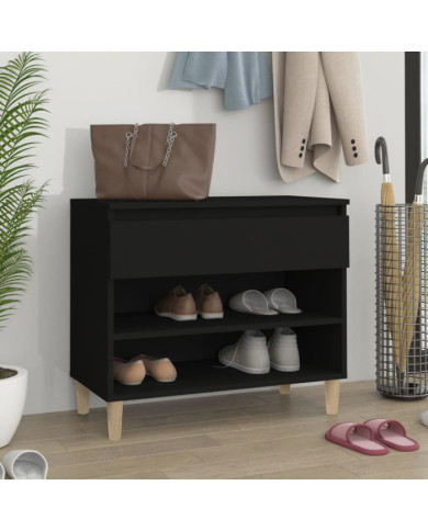 Armoire à chaussures Noir 70x36x60 cm Bois d'ingénierie | Mobilier & Déco