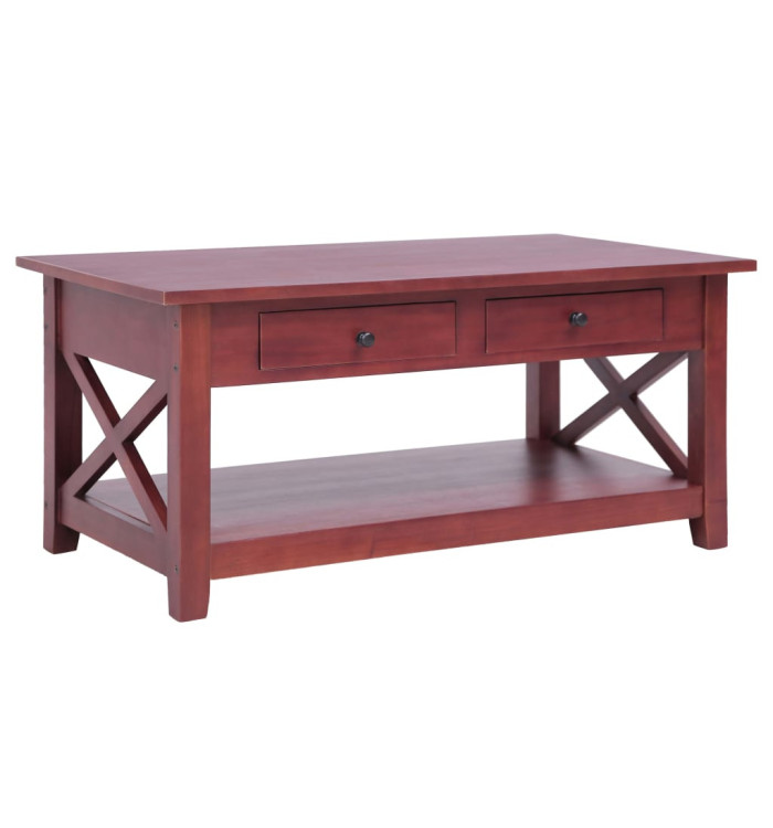 Table basse Marron 100x55x46 cm Bois d'acajou massif | Mobilier & Déco