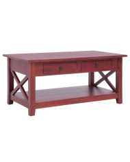 Table basse Marron 100x55x46 cm Bois d'acajou massif | Mobilier & Déco