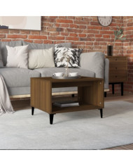 Table basse Chêne marron 60x50x40 cm Bois d'ingénierie | Mobilier & Déco