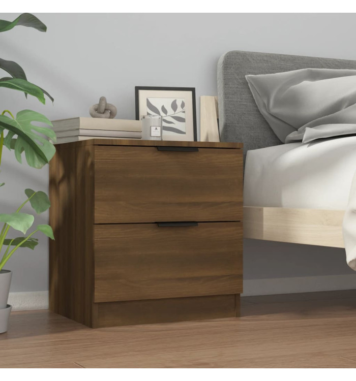 Table de chevet Chêne marron Bois d'ingénierie | Mobilier & Déco
