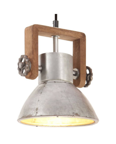 Lampe suspendue industrielle 25 W Argenté Rond 19 cm E27 | Mobilier & Déco