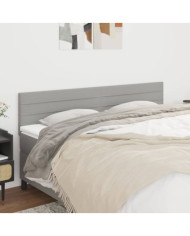 Têtes de lit 2 pcs Gris clair 100x5x78/88 cm Tissu | Mobilier & Déco