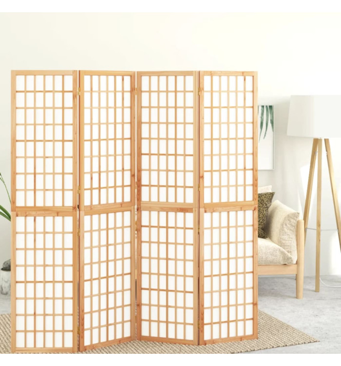 Cloison de séparation pliable 4 panneaux 160x170 cm | Mobilier & Déco