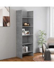Bibliothèque Gris béton 60x35x180 cm Bois d’ingénierie | Mobilier & Déco