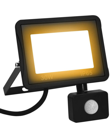 Projecteur à LED avec capteur 30 W Blanc chaud | Mobilier & Déco