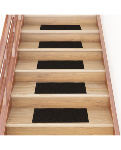 Tapis d'escalier autocollants Rectangulaire 15 pcs 60x25 cm | Mobilier & Déco