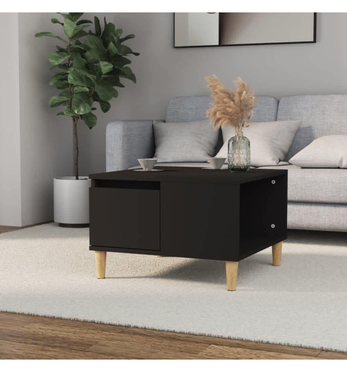 Table basse noir 55x55x36,5 cm bois d'ingénierie | Mobilier & Déco