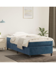 Sommier à lattes de lit avec matelas Bleu foncé 90x190 cm | Mobilier & Déco