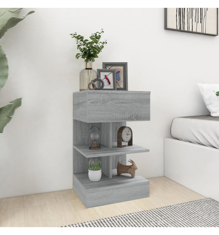Tables de chevet 2 pcs Sonoma gris 40x35x65cm Bois d'ingénierie | Mobilier & Déco