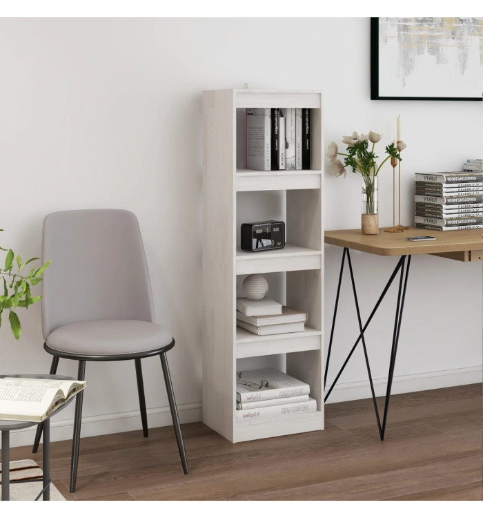 Bibliothèque/Séparateur de pièce Blanc 40x30x135,5cm Pin massif | Mobilier & Déco