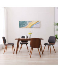 Chaises à manger lot de 4 gris tissu | Mobilier & Déco