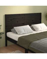 Tête de lit Noir 186x4x100 cm Bois massif de pin | Mobilier & Déco