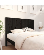 Tête de lit Noir 145,5x4x100 cm Bois massif de pin | Mobilier & Déco