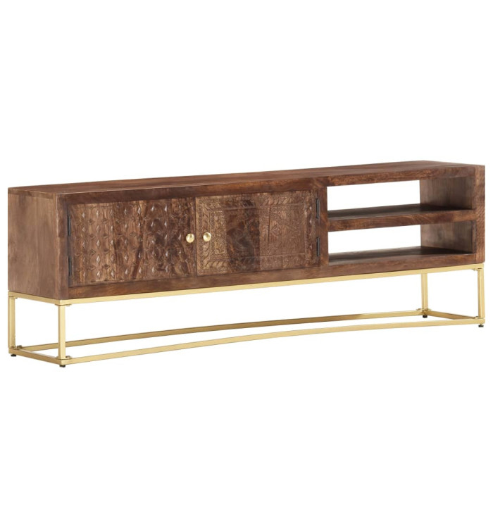 Meuble TV 138x30x46 cm Bois massif de manguier | Mobilier & Déco