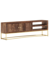 Meuble TV 138x30x46 cm Bois massif de manguier | Mobilier & Déco