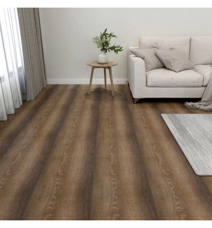 Dalles de plancher autoadhésives 20 pcs PVC 1,86 m² marron | Mobilier & Déco