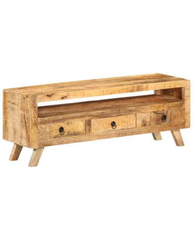 Meuble TV 110x30x40 cm Bois massif de manguier | Mobilier & Déco