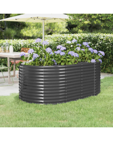 Lit surélevé de jardin Acier enduit de poudre Anthracite | Mobilier & Déco